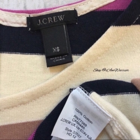 J.Crew colorblock stripe exposed back zip top *shop@iamwarrior - Picture 9 of 10